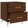 Bedside table 2 units engineered wood brown oak 40x35x47.5 cm by vidaXL, Nightstands - Ref: Foro24-827259, Price: 56,05 €, Di...