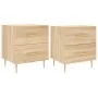 Mesita noche 2 uds madera ingeniería roble Sonoma 40x35x47,5 cm de vidaXL, Mesitas de noche - Ref: Foro24-827283, Precio: 99,...