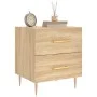 Mesita noche 2 uds madera ingeniería roble Sonoma 40x35x47,5 cm de vidaXL, Mesitas de noche - Ref: Foro24-827283, Precio: 99,...