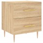 Nachttisch, 2 Stück, Holzwerkstoff, Sonoma-Eiche, 40 x 35 x 47,5 cm von vidaXL, Nachttische - Ref: Foro24-827283, Preis: 100,...