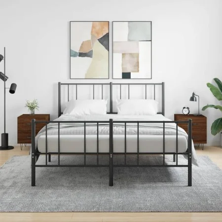Mesita noche 2 uds madera ingeniería marrón roble 40x35x47,5 cm de vidaXL, Mesitas de noche - Ref: Foro24-827307, Precio: 56,...