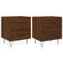 Mesita noche 2 uds madera ingeniería marrón roble 40x35x47,5 cm de vidaXL, Mesitas de noche - Ref: Foro24-827307, Precio: 56,...