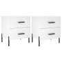 Nachttische 2 Stück, Holzwerkstoff, weiß, 40 x 35 x 47,5 cm von vidaXL, Nachttische - Ref: Foro24-827325, Preis: 101,06 €, Ra...