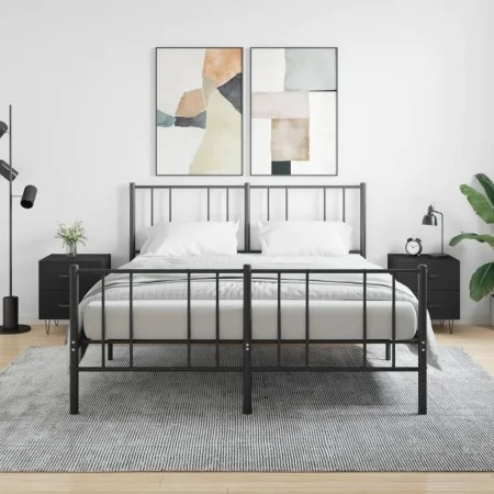 Mesitas de noche 2 uds madera ingeniería negro 40x35x47,5 cm de vidaXL, Mesitas de noche - Ref: Foro24-827295, Precio: 80,69 ...