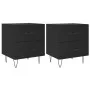 Mesitas de noche 2 uds madera ingeniería negro 40x35x47,5 cm de vidaXL, Mesitas de noche - Ref: Foro24-827295, Precio: 80,69 ...