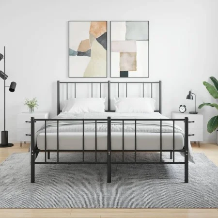 Mesitas de noche 2 uds madera ingeniería blanco 40x35x47,5 cm de vidaXL, Mesitas de noche - Ref: Foro24-827293, Precio: 80,69...