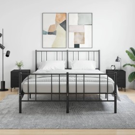 Mesitas de noche 2 uds madera ingeniería negro 40x35x47,5 cm de vidaXL, Mesitas de noche - Ref: Foro24-827311, Precio: 95,84 ...
