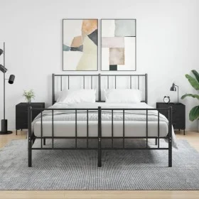 Nachttische 2 Stück, schwarzes Holzwerkstoff, 40 x 35 x 47,5 cm von vidaXL, Nachttische - Ref: Foro24-827311, Preis: 92,02 €,...