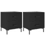 Mesitas de noche 2 uds madera ingeniería negro 40x35x47,5 cm de vidaXL, Mesitas de noche - Ref: Foro24-827311, Precio: 92,02 ...