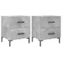 Bedside table 2 units in gray concrete engineered wood 40x35x47.5cm by vidaXL, Nightstands - Ref: Foro24-827317, Price: 64,99...