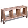 Mueble de TV con 3 estantes apilables teca reciclada