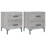Mesitas noche 2 uds madera ingeniería gris Sonoma 40x35x47,5 cm de vidaXL, Mesitas de noche - Ref: Foro24-827321, Precio: 74,...
