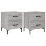 Nachttische 2 Stk. Sonomagraues Holzwerkstoff 40x35x47,5 cm von vidaXL, Nachttische - Ref: Foro24-827321, Preis: 75,48 €, Rab...