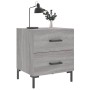 Nachttische 2 Stk. Sonomagraues Holzwerkstoff 40x35x47,5 cm von vidaXL, Nachttische - Ref: Foro24-827321, Preis: 75,48 €, Rab...