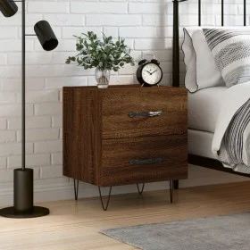 Brown oak engineered wood bedside table 40x35x47.5 cm by vidaXL, Nightstands - Ref: Foro24-827306, Price: 56,24 €, Discount: %