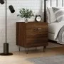 Mesita de noche madera de ingeniería roble marrón 40x35x47,5 cm de vidaXL, Mesitas de noche - Ref: Foro24-827306, Precio: 56,...