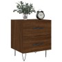 Brown oak engineered wood bedside table 40x35x47.5 cm by vidaXL, Nightstands - Ref: Foro24-827306, Price: 57,03 €, Discount: %