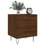Mesita de noche madera de ingeniería roble marrón 40x35x47,5 cm de vidaXL, Mesitas de noche - Ref: Foro24-827306, Precio: 56,...