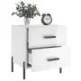 Bedside table 2 units engineered wood glossy white 40x35x47.5cm by vidaXL, Nightstands - Ref: Foro24-827329, Price: 104,47 €,...