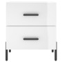 Bedside table 2 units engineered wood glossy white 40x35x47.5cm by vidaXL, Nightstands - Ref: Foro24-827329, Price: 105,79 €,...