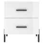 Nachttisch 2 Stk. Holzwerkstoff weiß glänzend 40x35x47,5cm von vidaXL, Nachttische - Ref: Foro24-827329, Preis: 104,47 €, Rab...