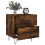 Bedside table 2 units smoked oak engineered wood 40x35x47.5cm by vidaXL, Nightstands - Ref: Foro24-827303, Price: 83,73 €, Di...