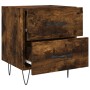 Bedside table 2 units smoked oak engineered wood 40x35x47.5cm by vidaXL, Nightstands - Ref: Foro24-827303, Price: 83,73 €, Di...