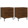 Nachttisch, 2 Stück, Eichenbraun, Holzwerkstoff, 40 x 35 x 47,5 cm von vidaXL, Nachttische - Ref: Foro24-827323, Preis: 64,25...