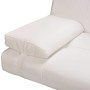 Sofá cama con dos cojines cuero artificial ajustable crema