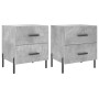 Nachttisch 2 Stück betongraues Holzwerkstoff 40x35x47,5cm von vidaXL, Nachttische - Ref: Foro24-827333, Preis: 71,16 €, Rabat...