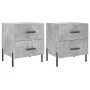 Nightstand 2 pcs concrete gray engineered wood 40x35x47.5cm by vidaXL, Nightstands - Ref: Foro24-827333, Price: 70,53 €, Disc...