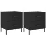 Mesitas de noche 2 uds madera ingeniería negro 40x35x47,5 cm de vidaXL, Mesitas de noche - Ref: Foro24-827327, Precio: 99,93 ...