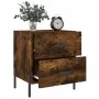 Mesita noche 2 uds madera ingeniería roble ahumado 40x35x47,5cm de vidaXL, Mesitas de noche - Ref: Foro24-827335, Precio: 69,...