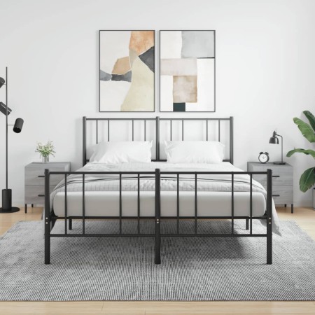 Nachttische 2 Stk. Sonomagraues Holzwerkstoff 40x35x47,5 cm von vidaXL, Nachttische - Ref: Foro24-827337, Preis: 81,60 €, Rab...