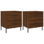 Nachttisch, 2 Stück, Eichenbraun, Holzwerkstoff, 40 x 35 x 47,5 cm von vidaXL, Nachttische - Ref: Foro24-827339, Preis: 99,57...