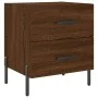 Mesita noche 2 uds madera ingeniería marrón roble 40x35x47,5 cm de vidaXL, Mesitas de noche - Ref: Foro24-827339, Precio: 98,...