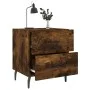 Mesita noche 2 uds madera ingeniería roble ahumado 40x35x47,5cm de vidaXL, Mesitas de noche - Ref: Foro24-827351, Precio: 65,...
