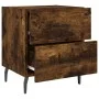 Mesita noche 2 uds madera ingeniería roble ahumado 40x35x47,5cm de vidaXL, Mesitas de noche - Ref: Foro24-827351, Precio: 65,...