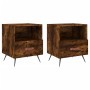 Nachttisch 2 Stk. Holzwerkstoff Eiche geräuchert 40x35x47,5cm von vidaXL, Nachttische - Ref: Foro24-827383, Preis: 53,36 €, R...