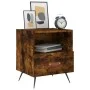 Bedside table 2 units smoked oak engineered wood 40x35x47.5cm by vidaXL, Nightstands - Ref: Foro24-827383, Price: 52,91 €, Di...