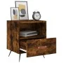 Bedside table 2 units smoked oak engineered wood 40x35x47.5cm by vidaXL, Nightstands - Ref: Foro24-827383, Price: 52,91 €, Di...