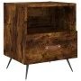 Bedside table 2 units smoked oak engineered wood 40x35x47.5cm by vidaXL, Nightstands - Ref: Foro24-827383, Price: 52,91 €, Di...