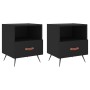 Mesitas de noche 2 uds madera ingeniería negro 40x35x47,5 cm de vidaXL, Mesitas de noche - Ref: Foro24-827375, Precio: 74,39 €