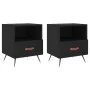 Mesitas de noche 2 uds madera ingeniería negro 40x35x47,5 cm de vidaXL, Mesitas de noche - Ref: Foro24-827375, Precio: 73,54 ...