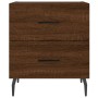 Bedside table 2 units engineered wood brown oak 40x35x47.5 cm by vidaXL, Nightstands - Ref: Foro24-827355, Price: 75,44 €, Di...