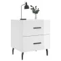 Mesita noche 2 uds madera ingeniería blanco brillo 40x35x47,5cm de vidaXL, Mesitas de noche - Ref: Foro24-827345, Precio: 97,...