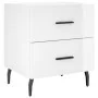 Mesita noche 2 uds madera ingeniería blanco brillo 40x35x47,5cm de vidaXL, Mesitas de noche - Ref: Foro24-827345, Precio: 97,...