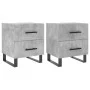 Nightstand 2 pcs concrete gray engineered wood 40x35x47.5cm by vidaXL, Nightstands - Ref: Foro24-827365, Price: 92,66 €, Disc...