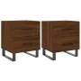 Nightstand 2 pcs oak brown engineered wood 40x35x47.5 cm by vidaXL, Nightstands - Ref: Foro24-827371, Price: 66,99 €, Discoun...