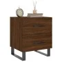 Nightstand 2 pcs oak brown engineered wood 40x35x47.5 cm by vidaXL, Nightstands - Ref: Foro24-827371, Price: 66,99 €, Discoun...